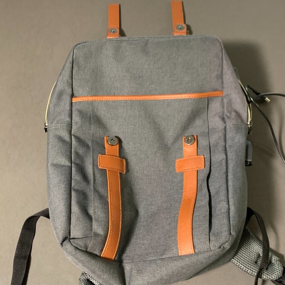 Used Modoker Backpack Laptop Women Men School College with USB Charging Grey - Picture 6 of 7